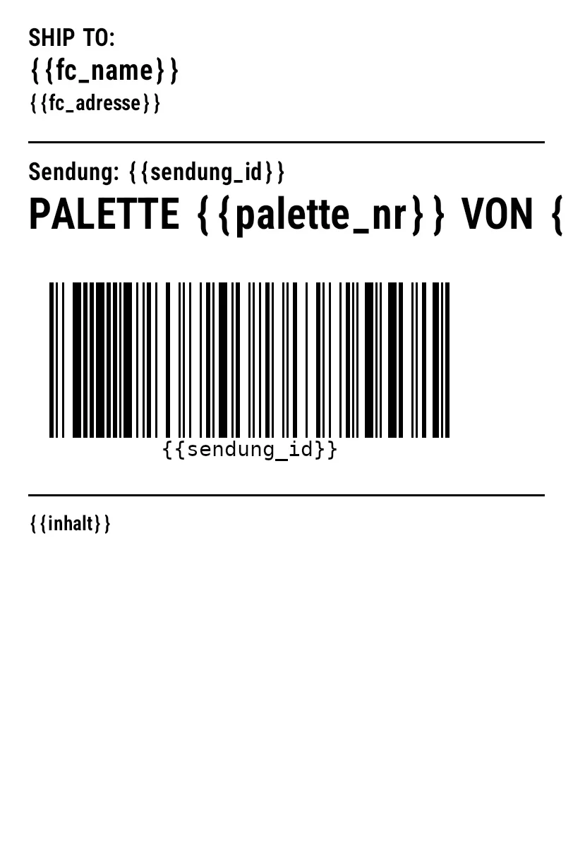 ZPL preview: Amazon pallet label: LTL/FTL shipments, SSCC and GS1-128 in ZPL