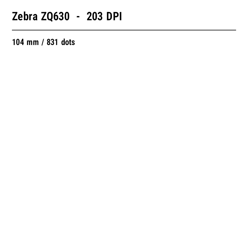 ZPL preview: Zebra ZQ630: ZPL guide