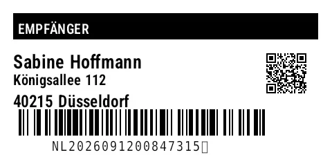 Vorschau von Adresslabel