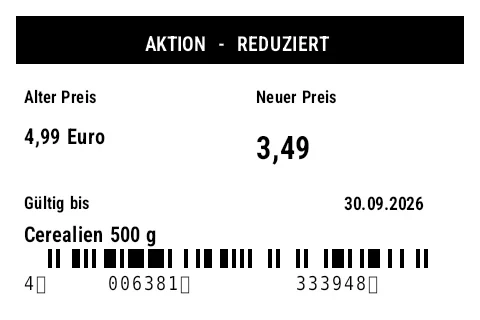 Vorschau von Aktions-/Sonderpreis-Etikett