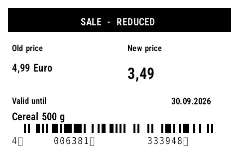 Preview of Promotional / Sale Price Label