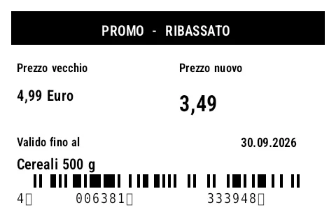Anteprima di Etichetta prezzo promozionale/speciale