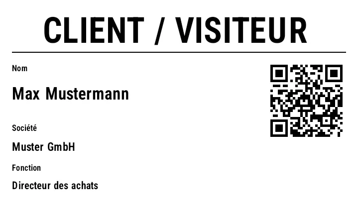 Aperçu de Badge nominatif / visiteur