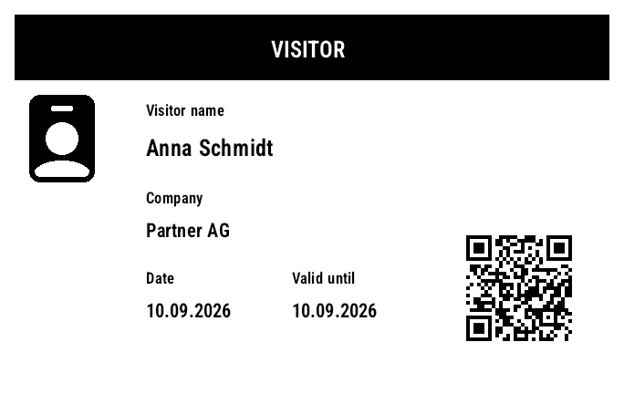 Preview of Visitor Badge