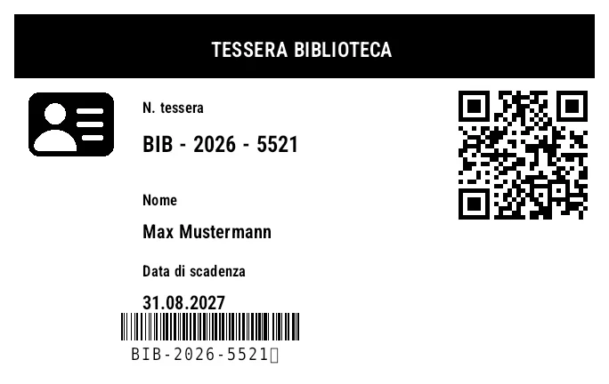 Anteprima di Tessera della biblioteca