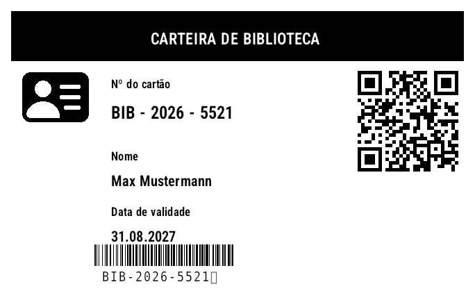 Prévia de Carteira de biblioteca