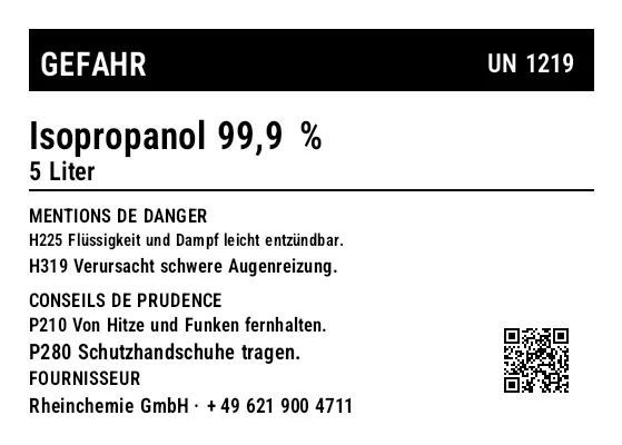 Aperçu de Étiquette chimique