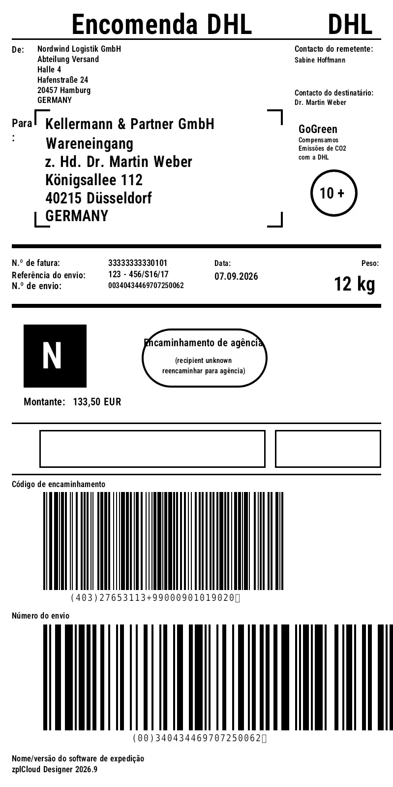 Prévia de Pacote DHL