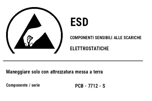 Anteprima di Etichetta di avvertenza ESD