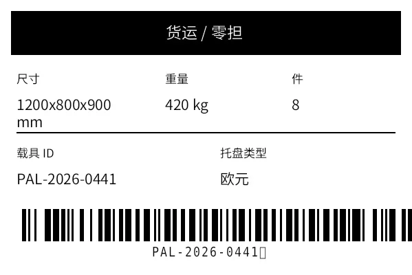 预览：货运/尺寸标签