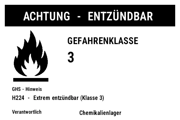 Vorschau von Gefahrgut-Flammbarkeitsetikett