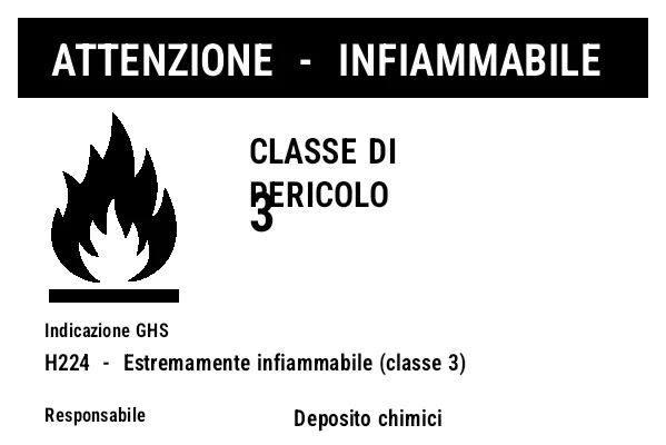 Anteprima di Etichetta merci pericolose infiammabili