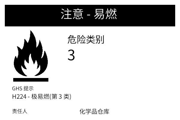 预览：危险品易燃标签
