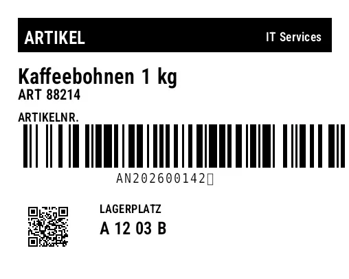 Vorschau von Allgemeines Barcode-Etikett