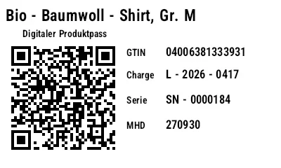 Vorschau von GS1 QR Code mit Digitalem Produktpass (DPP)