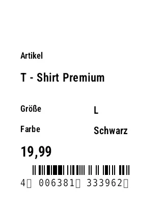 Vorschau von Hängeetikett (Bekleidung)