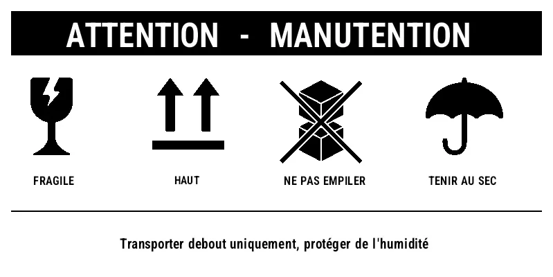 Aperçu de Série de pictogrammes de manutention