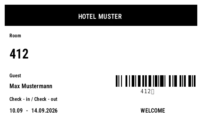 Preview of Hotel Key Card