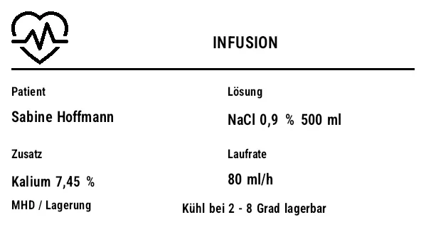Vorschau von Infusionsetikett (i.v.-Beutel)