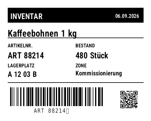 Vorschau von Inventaretikett