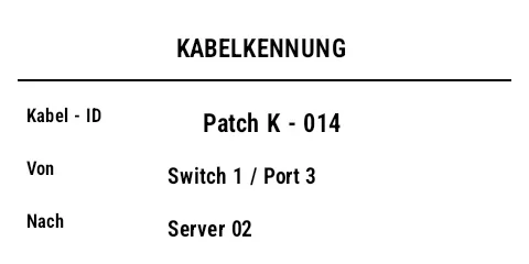 Vorschau von Kabel-/Leitungskennzeichnung
