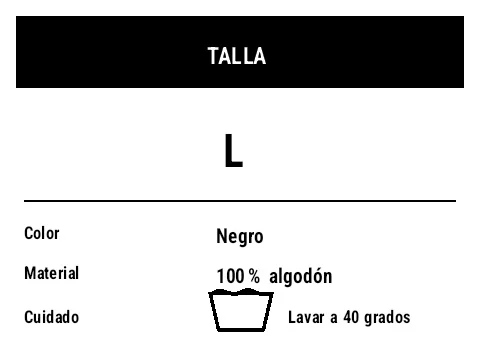 Vista previa de Etiqueta de talla y confección