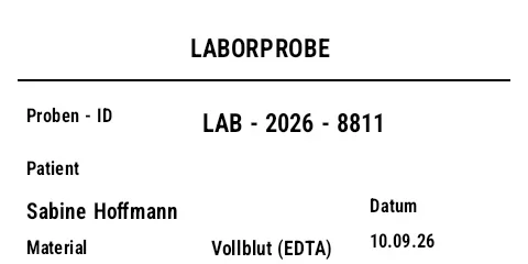 Vorschau von Laborproben-Etikett