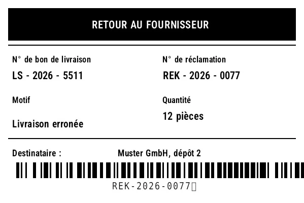 Aperçu de Retour fournisseur (RTV)