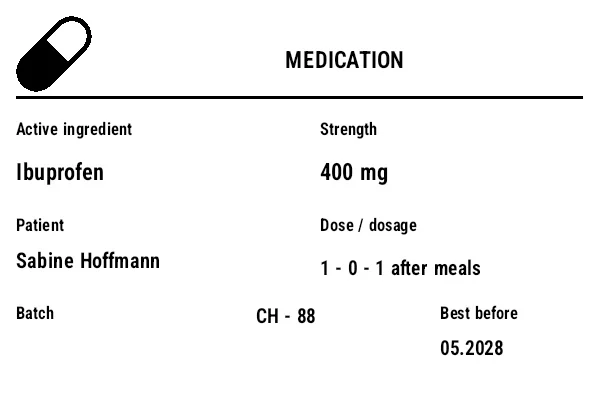 Preview of Medication / Pharmacy Label
