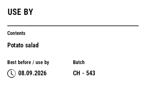 Preview of Best-Before / Use-By Kitchen Label