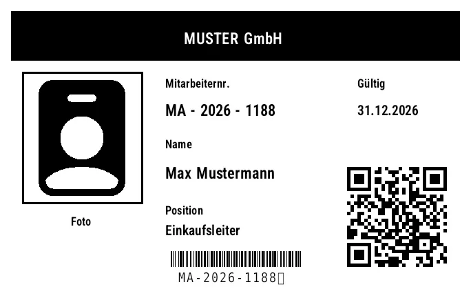 Vorschau von Mitarbeiterausweis