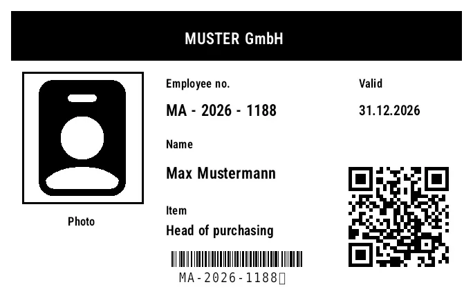 Preview of Employee ID Badge