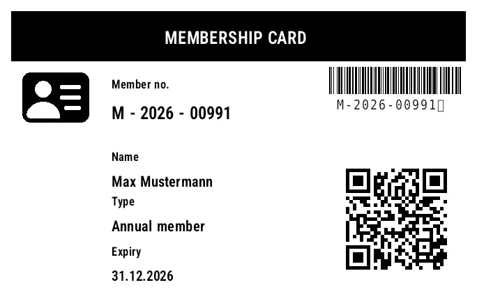 Preview of Membership Card