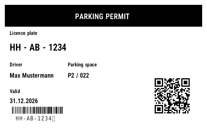 Preview of Parking Permit