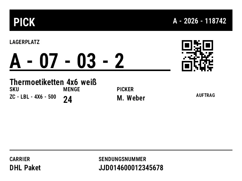 Vorschau von Pick-Label