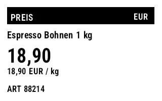 Vorschau von Preisauszeichnung