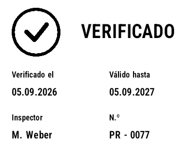 Vista previa de Etiqueta de inspección / calibración