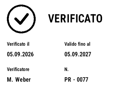 Anteprima di Bollino di verifica / taratura