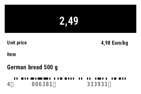 Preview of Shelf / Floor Price Label