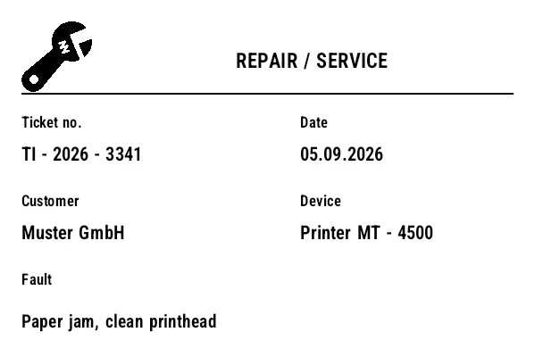 Preview of Repair / Service Order