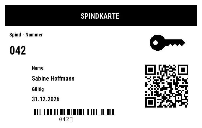 Vorschau von Spind-/Schließfachkarte