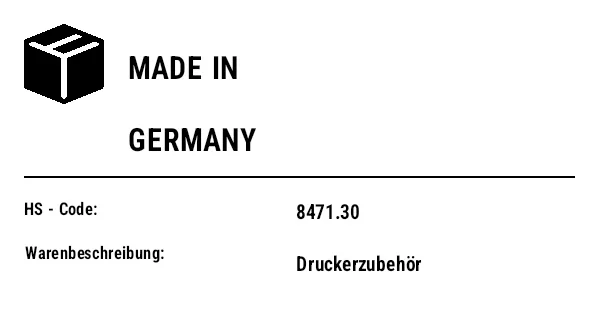 Vorschau von Ursprungsland-Etikett (Made in)