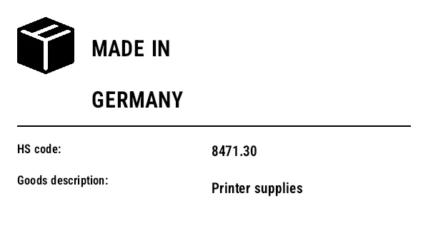 Preview of Country of Origin Label (Made in)