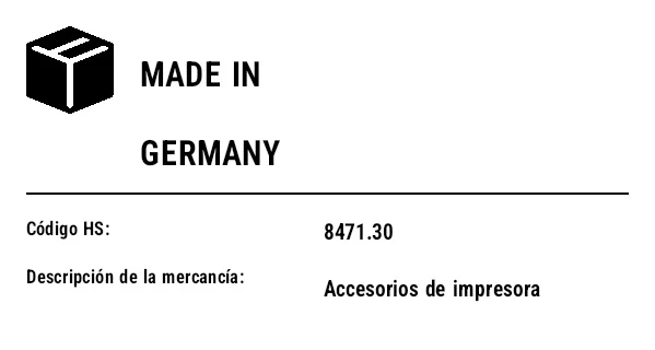 Vista previa de Etiqueta de país de origen (Made in)