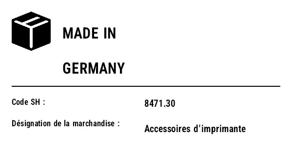 Aperçu de Étiquette pays d'origine (Made in)