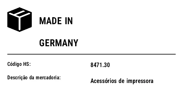 Prévia de Etiqueta de país de origem (Made in)