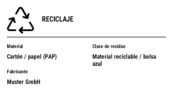 Vista previa de Etiqueta de envase / reciclaje