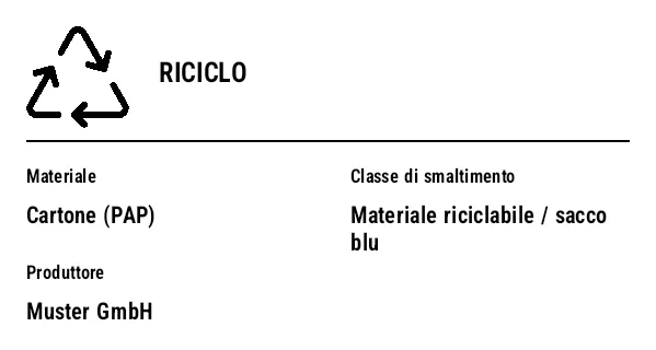 Anteprima di Etichetta imballaggio / riciclo