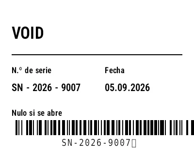 Vista previa de Etiqueta de seguridad VOID