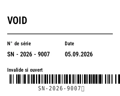Aperçu de Étiquette de sécurité VOID
